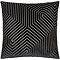 black square cushion with geometric detailing, cut out on white background
