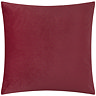 back image of velvet cushion with plain burgundy reverse
