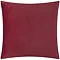 back image of velvet cushion with plain burgundy reverse