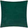 back image of emerald green cushion plain velvet reverse