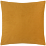 back image of gold cushion with plain velvet reverse