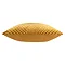 side on image of gold cushion, cut out on white background