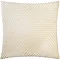 ivory square cushion with geometric detailing, cut out on white background