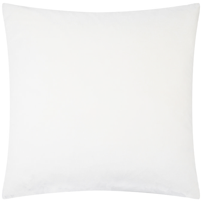 back image of ivory cushion with plain velvet reverse