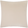 back image of light brown cushion with plain velvet reverse