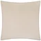 back image of light brown cushion with plain velvet reverse
