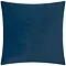 back image of navy blue cushion with plain velvet reverse