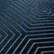 close up on navy blue cushion geometric pattern