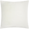 back image of cream cushion with plain velvet reverse