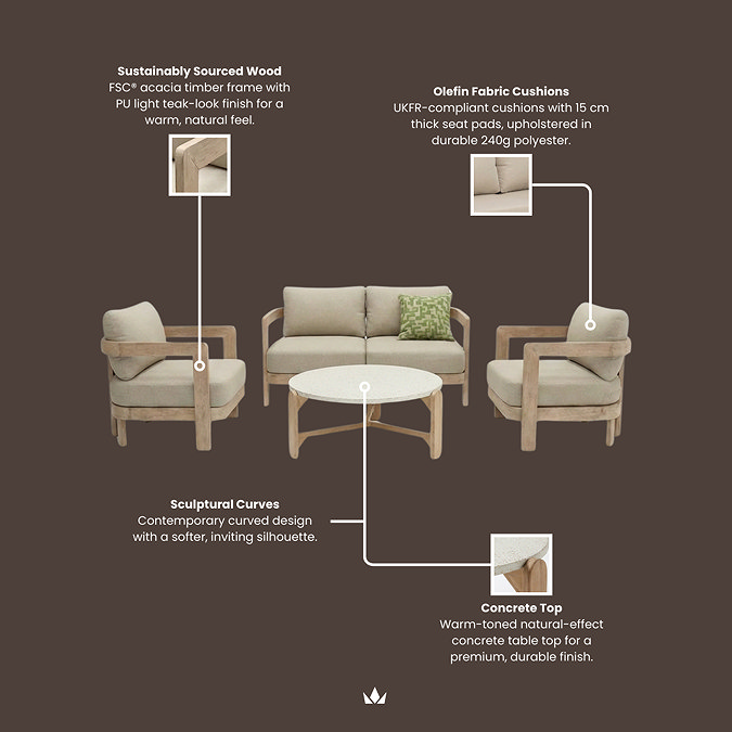 Evora 4 seater lounging set