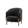 image cut out of graphite grey deep seat accent chair with ash wood legs