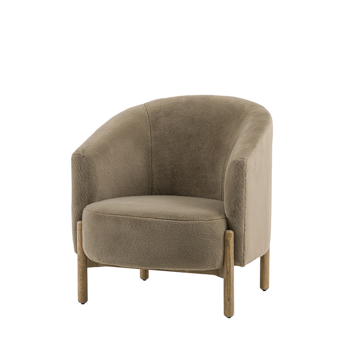 cut out image of soft khaki accent chair