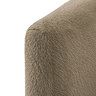 close up image of soft khaki accent chair