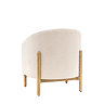 back image cut out of natural coloured accent chair with oak legs