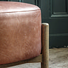 Ezra leather footstool