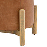 Ezra leather footstool