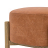 Ezra leather footstool
