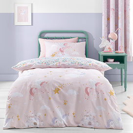 Fairytale Unicorn Duvet Cover Set Pink
