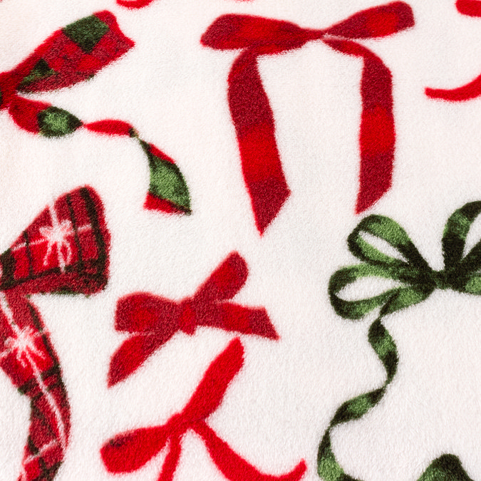 Festive Bows Throw Berry & Pine