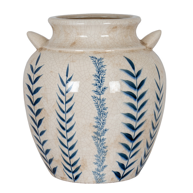 Flora Amphora Vase Blue