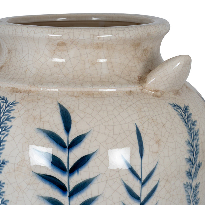 Flora Amphora Vase Blue