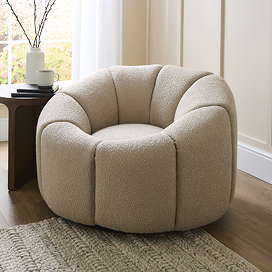 Florence Boucle Accent Chair - Buff main image