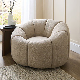 Florence Boucle Accent Chair - Buff main image