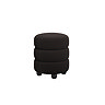 cut out image of black boucle pouffe
