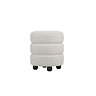 cut out image of ivory boucle pouffe