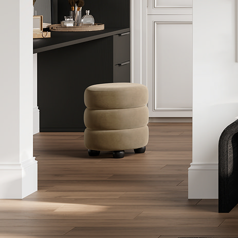 image of velvet mole pouffe