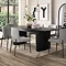 Flynn Wooden Fluted Dining Table - Black main image