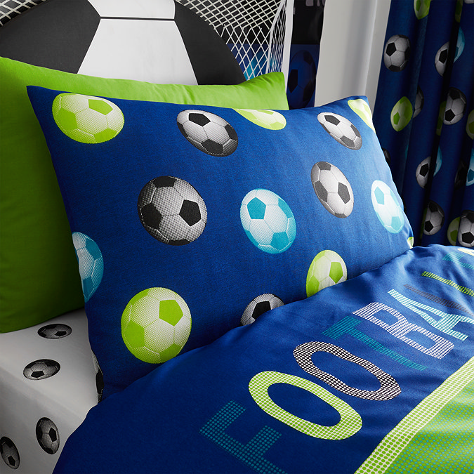 Football duvet cover set on bed image 2