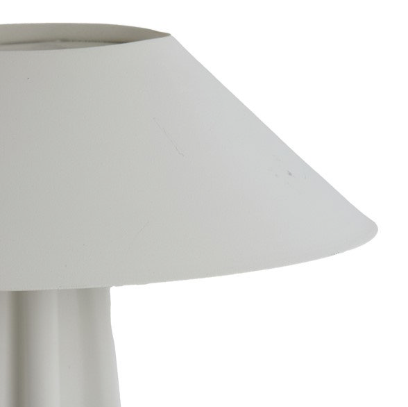 image cut out on white background of matt white lamp with shade