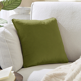 Frederick Knitted Velvet Piped Cushion - Sage main image