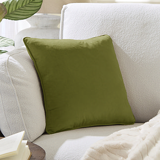 Frederick Knitted Velvet Piped Cushion - Sage main image