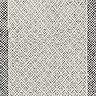 close up image of black and ivory diamond patterned rug
