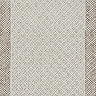 close up swatch image of ivory and brown diamond pattern rug 