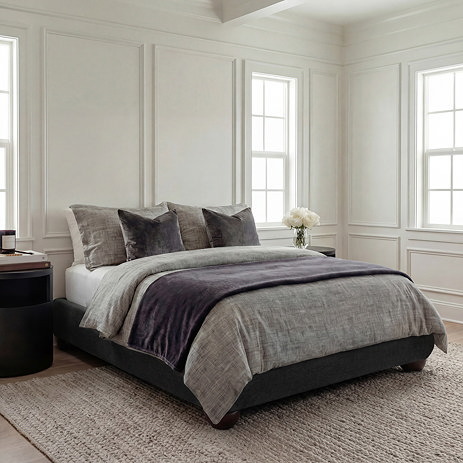 Frida Deep charcoal bed lifestyle image