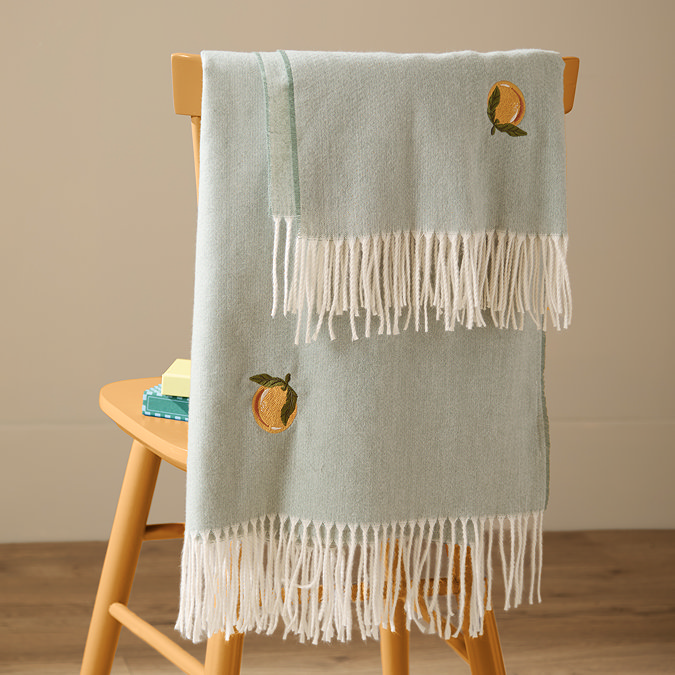 Zesty orange throw