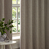 Galaxy Eyelet Curtains in Silver over a window close up image 