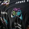 Game Over Duvet Black Pattern