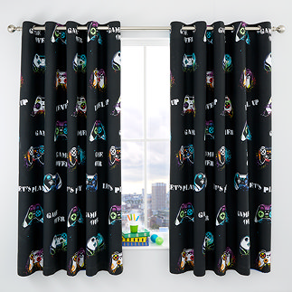 Game over eyelet curtain images