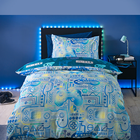 Gamer Duvet Cover Set in grey image