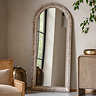 Genoa Wooden Arched Floor Mirror - White main image