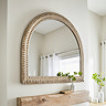 Genoa Wooden Arched Wall Mirror - White main image