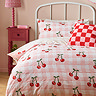 Gingham cherries duvet cover set image 2
