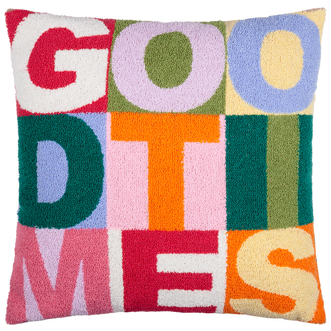 Good Times Tuft Cushion in multi image
