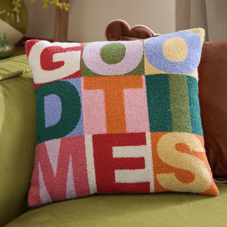 Good Times Tuft Cushion in multi image
