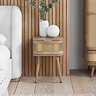 Grace Wooden Bedside Table - Oak main image