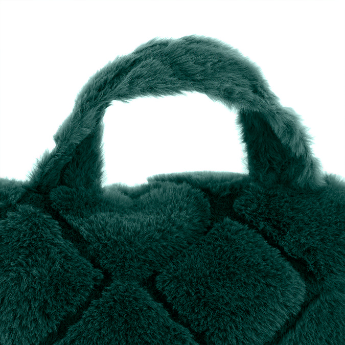 Cosy diamond Cuddle Chair cushion in bottle green handle image 3